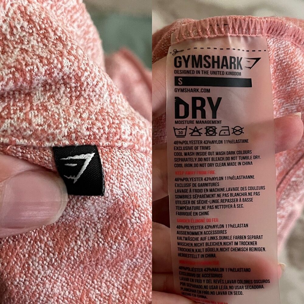 Gymshark Women's Size S Pink Fleur Texture 1/2 Zip Pullover Sweater Athletic Gym - Picture 7 of 16